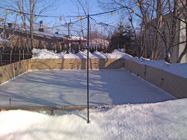 Here is a photo of my friend39;s refrigerated backyard hockey rink .