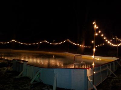 Water/Ice Sloped to About 23 inches in My Backyard Ice Rink
