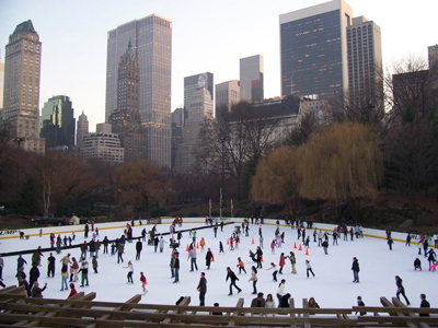 Outdoor Public Skating Rink, the Wollman Rink, in New York City, New York, USA