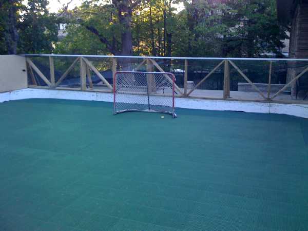 Roller hockey rink conversion