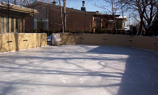 Robert's refrigerated backyard rink
