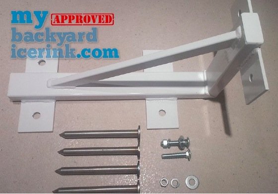 Mybackyardicerink Skating Rink Bracket Assembly Kit - 8.5" x 16"